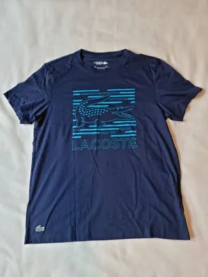 Lacoste Sport Big & Tall Graphic Croc Crew Short Sleeve Mens T Shirt Sz XL • $21