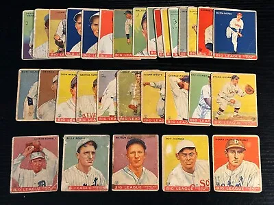(32) 1933 Goudey Baseball Cards Vintage Lot Low Grade *SEWALL* • $570