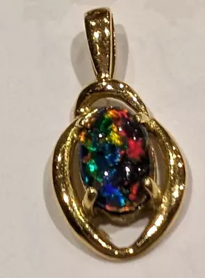 18k Gold Pendant Opal Triplet • £24