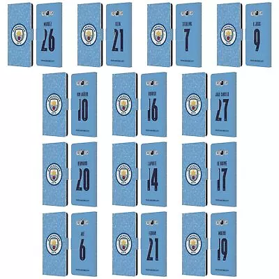 Man City Fc 2020/21 Players Home Kit Group 1 Leather Book Case For Samsung 3 • £17.95