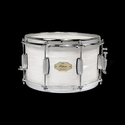 Snare Drum Relic Tribute 13x7 Birch & Mahogany Vintage Snare Drum White Oyster • $206.60