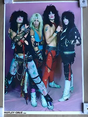 Motley Crue 1984 Glam Big Hair Band Members Import  Poster • $24.95