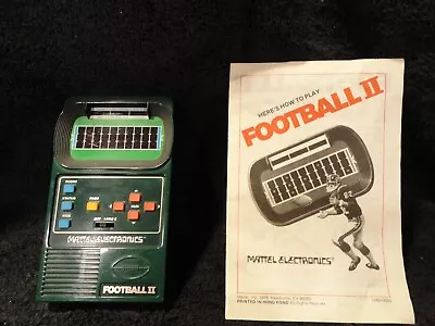 Mattel Electronic Football II 2 Game 1978 Handheld With Instructions - TESTED • $65