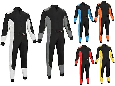 Kart Race Motocross Suits Overall Poly Cotton One Piece Karting Racing Suit New • £37.99