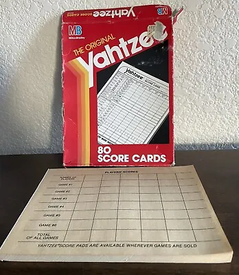 Vintage Yahtzee Score Pads E.S. Lowe E6100 Over 50 Sheets 1991 Milton Bradley • $5.99