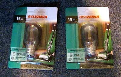 Sylvania 15W T7 Light Bulb Tubular Clear Long Life 1000 Hrs Clear Appliance E17 • $8.99