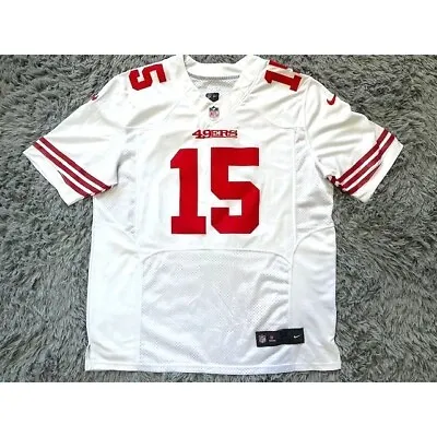 Michael Crabtree #15 White Football NFL On Field Nike Jersey Size 52 (XXL) San F • $80