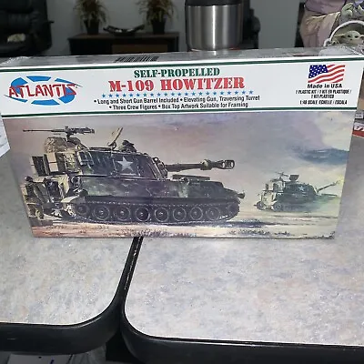 2023 Atlantis M-109 Howitzer Plastic Model Tank 1:48 New Sealed A326 Aurora • $18.95