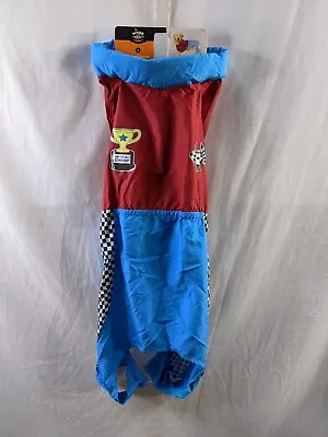 Race Car Driver Dog Costume Large Red Blue Halloween Dress Up Cute New • $19.99