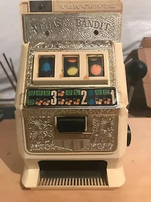 $20 • Buy Vintage Vegas One Arm Bandit Ten Cent Slot Machine Bank 1972
