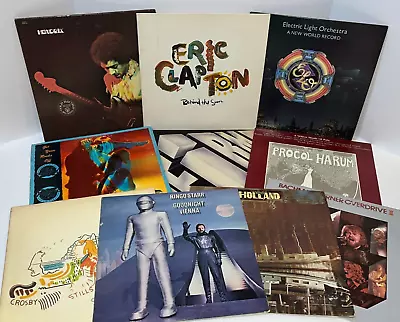 Classic Rock Vinyl LP Lot Jimi Hendrix Eric Clapton ELO Ringo Starr Beach Boys • $52