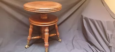 Antique Piano Stool With Claw Feet Adjustable • $125