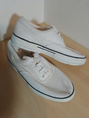 £19.99 • Buy Vintage St Michael M&S White Canvas Deck Shoes Mens Size 10 EU 44.5