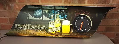 Its Miller Time High Life Beer Clock Light Advertising Wall Sign  • $104.50