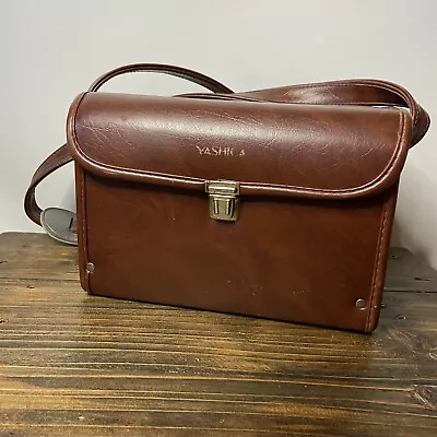 $10 • Buy Yashica Camera Shoulder Bag Camera Case, Brown Vintage Leather Bag (faux) 
