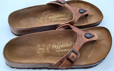 £39.99 • Buy Birkenstock Papillio Tobacco Leather Turin Thongs - Uk 7, Eur 40 Regular Fit