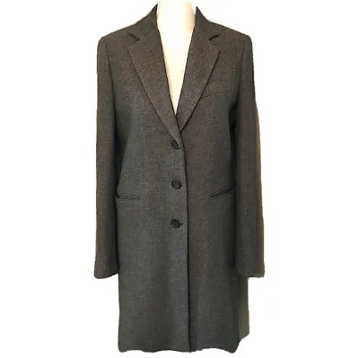 $55 • Buy ZARA Manteco Wool Coat, Size S, Slate Gray, EC! , No Flaws, Free Shipping