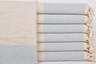 Hair Towel Organic Kitchen Towel Turquoise Towel Linen Hand Towel 20x40 Inch • $6