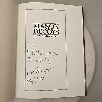 Mason Decoys A Pictorial Guide SIGNED By Russ J Goldberger 1993 1st Edition HCDJ • $69.99