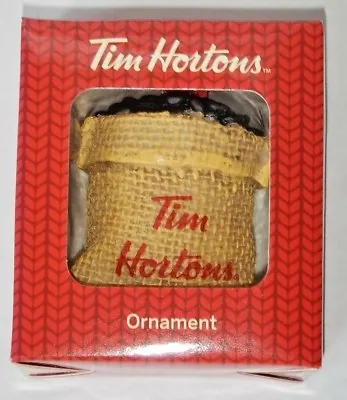 $7.45 • Buy Tim Hortons 2016 Christmas Tree Ornament Bag Of Coffee Beans Canada NEW 