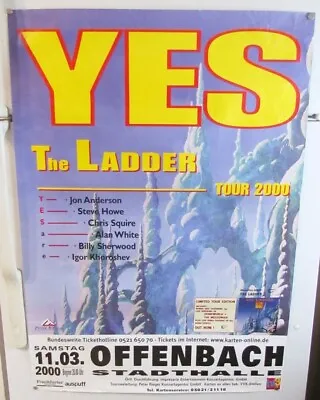 $22.99 • Buy Yes  The Ladder  Tour 2000 German Rock Concert Poster Germany Jon Anderson 