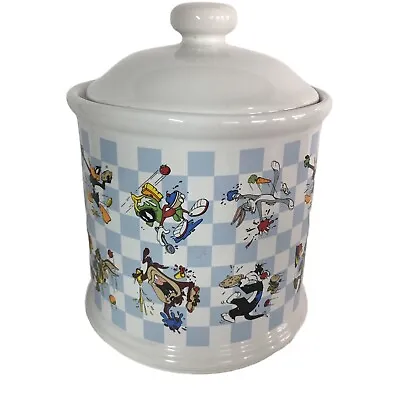 Vintage Looney Toons Six Flags Ceramic Cookie Jar Canister 1995 Bugs & More • $70.39