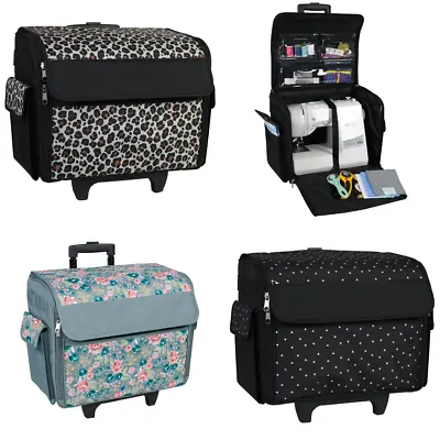 $63.91 • Buy Sewing Machine Storage Bag Tote Case Rolling W/ Wheels Sew Carrier Wheeled