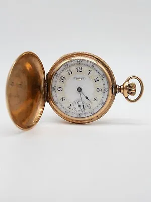 Antique 1900s Elgin MULTI COLOR Dial 14k Yellow Gold 0 Size Pendant Pocket Watch • $850