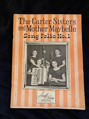 RARE The Carter Sisters And Mother Maybelle Song Folio No. 1  Carter Family • $550