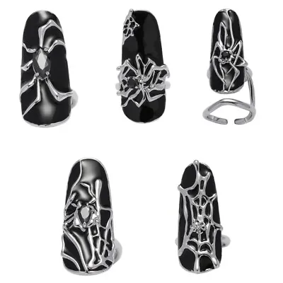 Nail Rings Claw False Full Gothic Nail Finger Tip Rings Friend Toy Cover Jewelry • £6.94