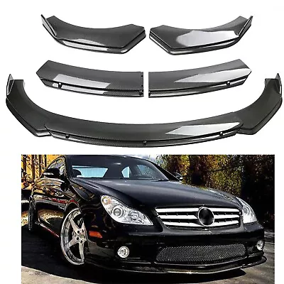 Carbon Fiber Style Front Bumper Lip Splitter Spoiler For Mercedes Benz E Class W • $69.99