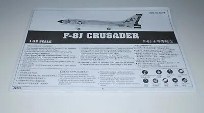 Trumpeter F-8j Crusader 02273 ⭐parts⭐ Instruction Booklet 1/32 • $7.47