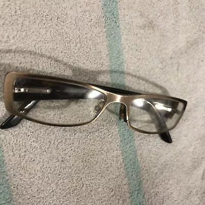 VINTAGE Dior Glasses RARE Sparkle Metal Glasses Gold And Brown • $30