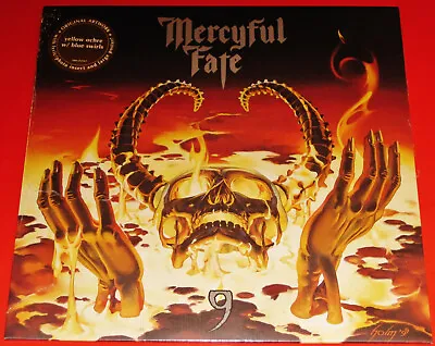 Mercyful Fate: 9 - Limited Edition LP Yellow Ochre Blue Swirls Vinyl Record NEW • $33.95