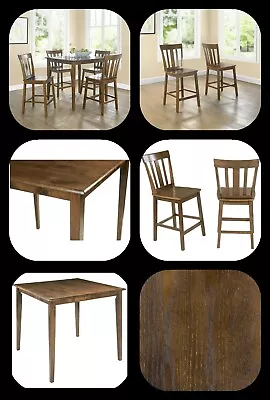 5 Piece Counter Height Dining Table And Chairs Set Bar Pub Kitchen Contemporary • $264.33