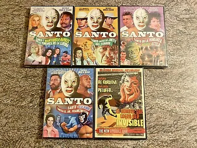 $99.99 • Buy 5 Mexican Horror DVD Lot! 4 El Santo + El Hombre Invisible *NO SUBTITLES* NEW!
