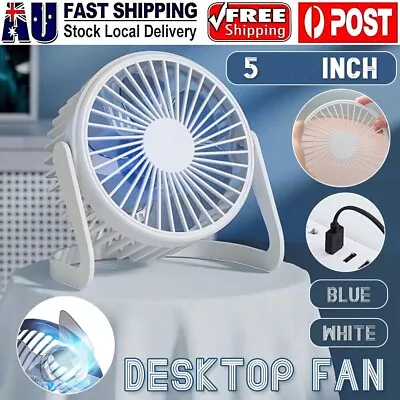 USB Powered Desk Fan Small Quiet Personal Cooler Portable Table Mini Fan 5  • $15.98