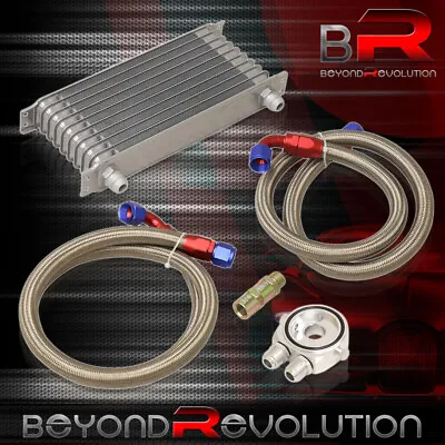 10AN 9 Row Turbo N/A Super Charger Oil Cooler + Filter Relocation Adapter +Lines • $99.99