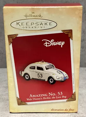 Hallmark 2004 Disney Herbie The Love Bug Amazing No 53 VW Beetle Ornament • $28