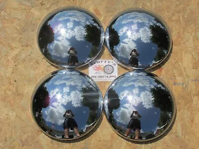 8 3/4  Chrome Steel Baby Moon Hubcaps Set Of 4 98-1302 • $104.95
