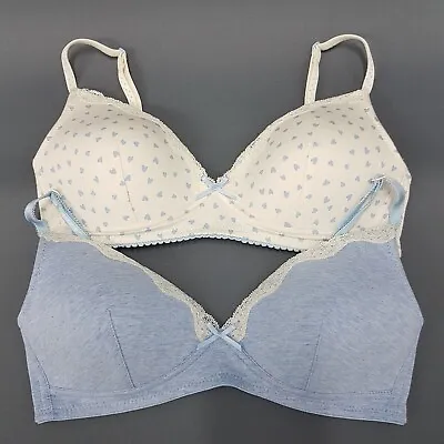 EX M&S T33 9199  2 Pack  Non Wired Padded T-Shirt Bra  (S18) • £12.99