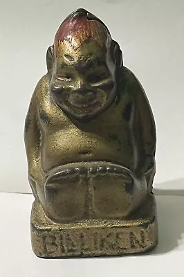 Vintage Cast Iron Billiken Bank • $24.95