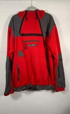 The North Face Men's Red Black Side Pockets Pullover Hoodie Size 3XL • $19.99