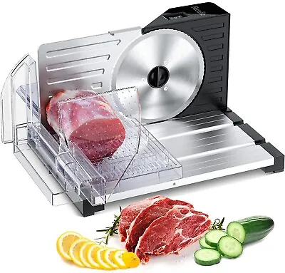 Meat Slicer Facelle Electric Deli Food Slicer With Removable Stainless Steel... • £44.50