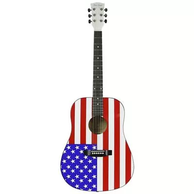 MAAF Main Street Dreadnought Acoustic Guitar American Flag • $149.99