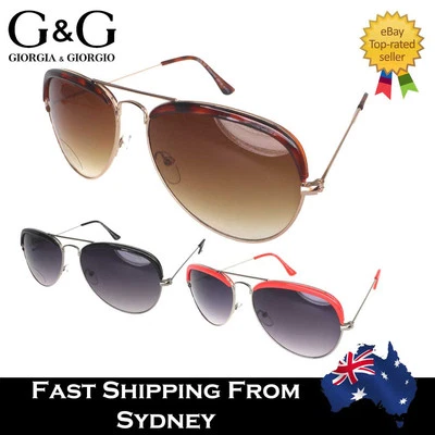 $16.99 • Buy Ladies Mens Aviator Sunglasses Small Metal Eyebrow Design 100%UV Protection