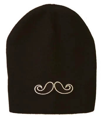 Mustache Winter Beanie - Black • $9.45