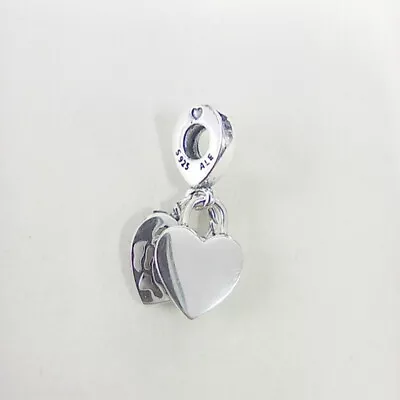 Pandora Dangle Rose Heart Charm Padlock  • £22