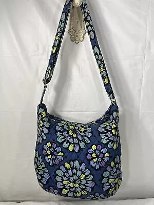 VERA BRADLEY RETIRED Indigo Pop CROSSBODY Bag BLUE PURPLE LIME • $20