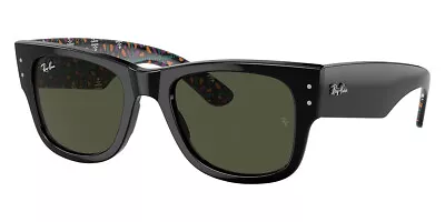 Ray-Ban Mega Wayfarer RB0840S Unisex Men Women Sunglasses Black Frame Green Lens • $202